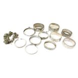 A Quantity of Silver Jewellery, including bangles and a charm braceletGross weight 374.8 grams.
