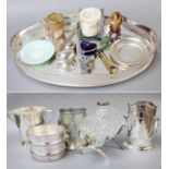 Assorted Silver, Silver Plate and Collectables, including a cut glass spirit cask, Tiffany & Co.