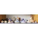 A Collection of Various Porcelain Lids, 17th century and later, including a Japanese blue and