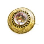 An Essex Crystal Brooch, with a locket compartment to the reverse, measures 3.5cm diameter (a.f.)