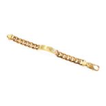 A 9 Carat Gold Identity Bracelet, length 22cmGross weight 81.3 grams.