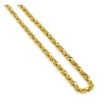 A 9 Carat Gold Fancy Link Necklace, length 70cmThe necklace is in good to fair condition with slight