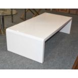 An Italian White Laminate Coffee Table, 120cm by 60cm by 36cm