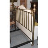 A Modern Brass Framed Double Bed, 182cm by 220cm by 144cm