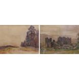 Fred Lawson (1888-1968) Bolton Castle Signed and dated 1945, watercolour; together with a further