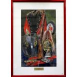 Glynn Porteous (1935-2003) ''Militaria'' Signed and dated (19)78 mixed, 74cm by 43cm