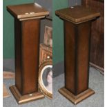 A Pair of Painted Square Section Pedestals, each 90cm high