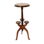 A Victorian Mahogany and Specimen Wood Parquetry Decorated Tripod Table, 3rd quarter 19th century,