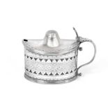 A George III Silver Mustard-Pot, Maker’s Mark GS Overstriking Another, London, 1788