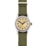 Universal: A Stainless Steel Centre Seconds Wristwatch, signed Universal, 1940's, (calibre 267)