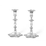 A Pair of George II Silver Candlesticks, by William Grundy, London, 1758