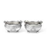 A Pair of George III Silver Salt-Cellars, by Alice and George Burrows, London, 1805