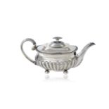 A George III Provincial Silver Teapot, by James Barber and William Whitwell, York, 1814