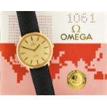 Omega: A Gold Plated Wristwatch, signed Omega, model: De Ville, ref: 111.0107, 1979, (calibre 625)