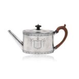 A George III Silver Teapot, Probably by John Kidder, London, 1791