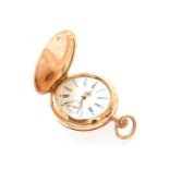 A Lady's 14 Carat Gold Fob Watch, circa 1910, case stamped '0.585'Overall watch weight - 36.4
