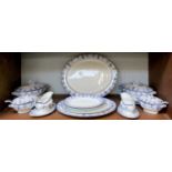 A Late 19th Century Wood & Sons Adams Pattern Part Dinner Service, including serving plates, tureens