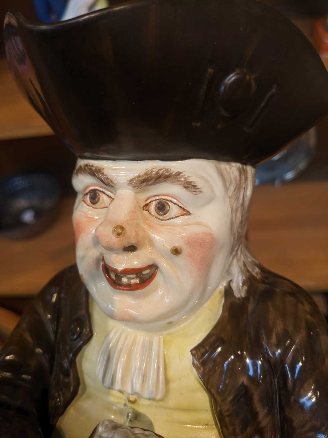 A 19th Century Staffordshire Pottery Toby Jug, of large size, coloured in enamels, 30cm highFrom the - Image 11 of 11