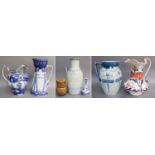 20th Century Ceramics, to include a Royal Doulton Aubrey pattern wash jug, a Middleport pottery