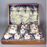 A Set of Six Royal Crown Derby Coffee Cans and saucers, in the Imari pallette, pattern 3788,