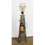 A Minimax Fire Extinguisher, converted to a standard lamp90cm high. Lamp needs re-wiring.