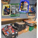 Meccano: a large collection of assorted mostly 1970's loose parts together with various sets