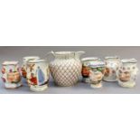 A Collection of Early 19th Century Pearlware Jugs, including a commemorative example for General