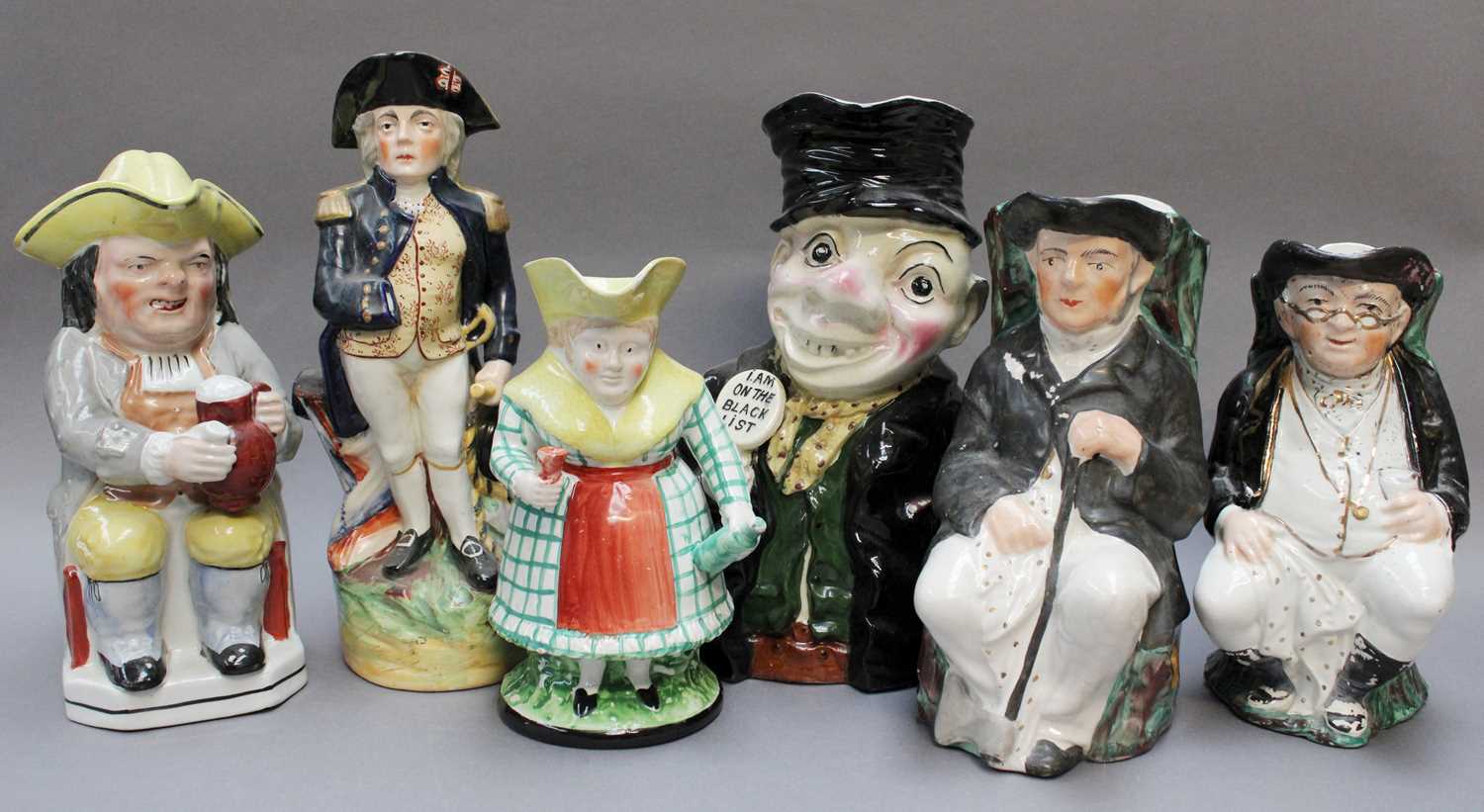 Two Trays of Toby and Character Jugs, including Admiral Lord Nelson, John Peel, and two reproduction - Image 3 of 3