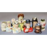 Mainly 20th Century Character Jugs and Advertising Jugs, including Wilkinson Pottery Bruce