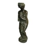 A Patinated Metal Garden Statue of Venus of Canova, with verre de gris, 156cm high