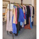 Assorted Circa 1940s and Later Ladies Costume, comprising crepe dresses, wool and other jackets, day