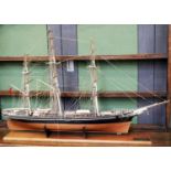 A 1:75 A R Stott, scale model of The Cutty Sark, with a brass label to base, 110cm, bow to stern