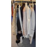 Modern Ladies Costume, comprising a Joanna Hope white coat with faux fur collar, cream cashmere