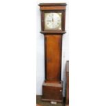An Oak Thirty-Hour Longcase Clock, circa 1780, the 12" square brass dial with dial centre signed Rob