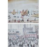After Laurence Stephen Lowry RBA, RA (1887-1976)"Going to Work"Numbered 411/850, print, together