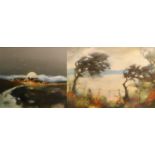 Leslie McLaren (Contemporary)"The Close of Day"Signed, oil on board, together with a further