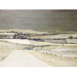 Margaret Parker (20th century)"Snow on the Wolds"Signed, oil on board, 90.5cm by 121cm