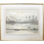 Roland Vivian Pitchforth RA, RWS, LG (1895-1982)"Battersea Park"Signed, pencil and watercolour, 42cm