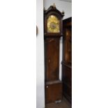 An Oak Thirty-Hour Longcase Clock, circa 1780, the 11" arched brass dial signed on a circular