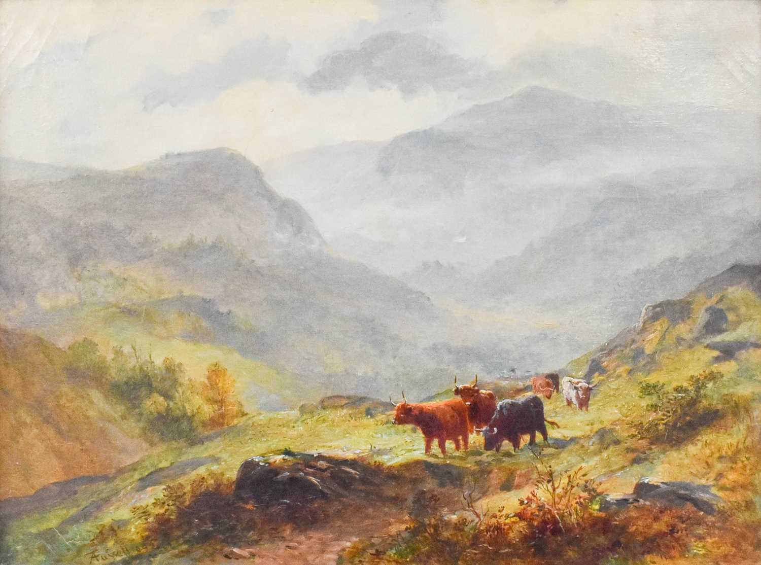 * Russell (19th/20th century) "Sketch above Elterwater, Westmorland"Signed and dated 1892, titled