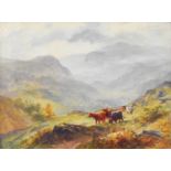 * Russell (19th/20th century) "Sketch above Elterwater, Westmorland"Signed and dated 1892, titled