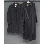 R Altman & Co Paris and New York Circa 1920 Black Silk Evening Coat with lapels, long sleeved,