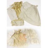 Quantity of Assorted 19th Century and Later Baby and Doll Costumes comprising white cotton and