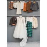 Circa 1950s and Later Ladies Clothing and Accessories, comprising a stylish brown wool skirt suit