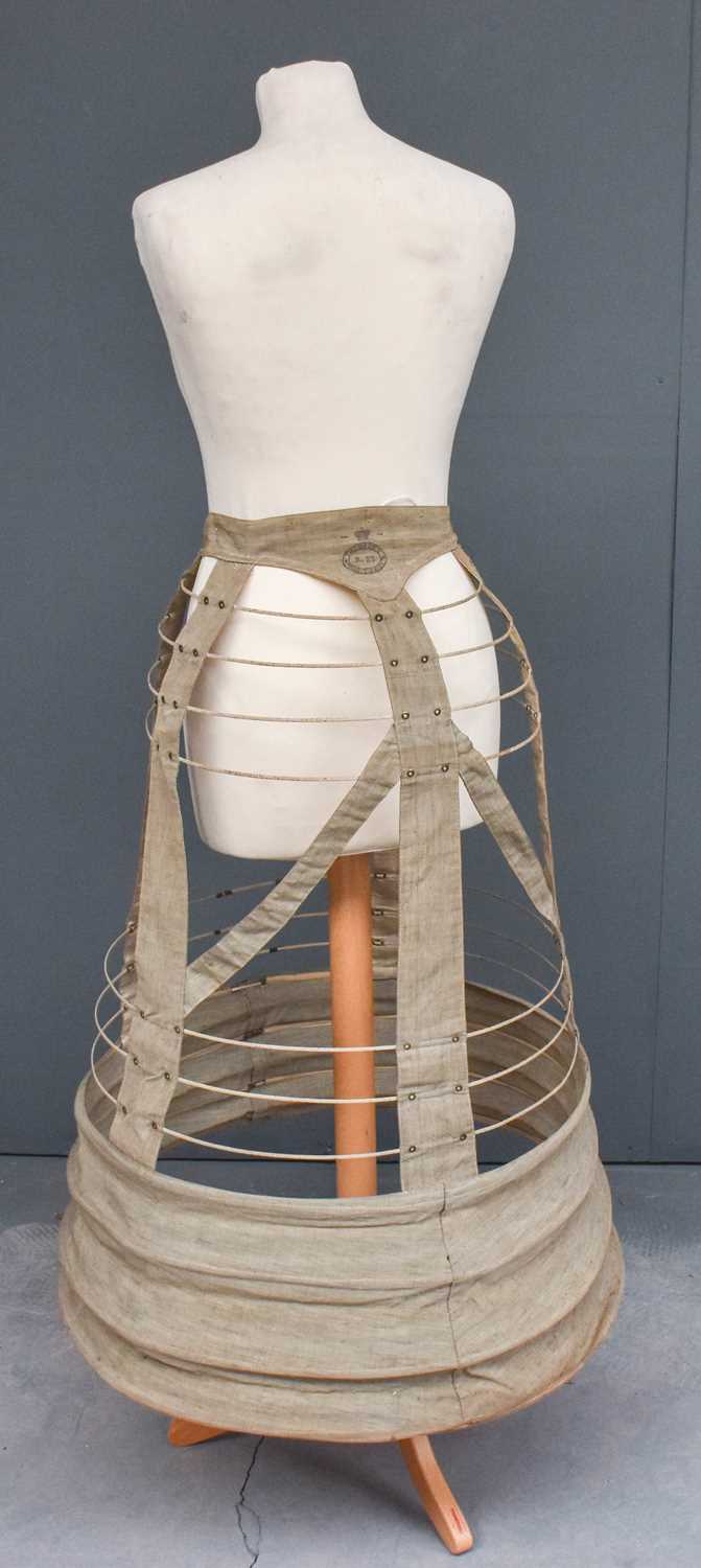 Thomson’s No375 Paris Prize Crinoline in grey with cream cotton to the reverse, 11 hoops - Image 2 of 9