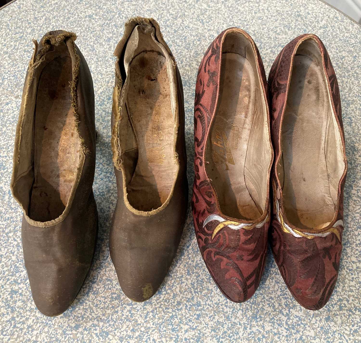 Assorted Early 20th Century Costume Accessories, comprising a pair of N Grecot Paris shoes with silk - Image 2 of 12