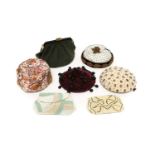 Assorted 20th Century Costume Accessories comprising a Mary Louise Shaker cream felt hat embellished