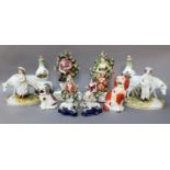 A Tray of Mainly Continental Porcelain, including a pair of Helena Wolfsohn double gourd vases and