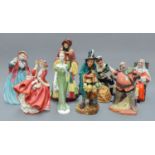 Eight Royal Doulton Figures Including; 'Parson's Daughter', HN564, 'Lorna', HN2311, 'The Judge',