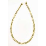 A 9 Carat Gold Curb Link Necklace, length 43.5cmGross weight 29.8 grams.